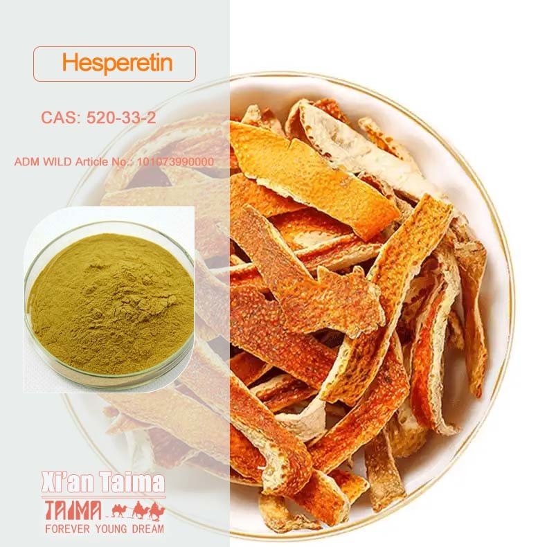98 % Hesperetin-Pulver Cas 520-33-2 Hesperetin extrahiert aus getrockneter Orangenschale